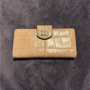 Coach Snake Print Embossed Wallet